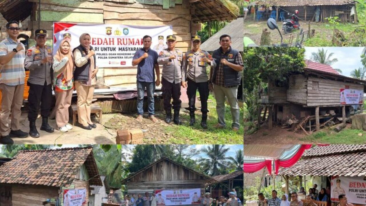 Polres OKU Renovasi Enam Unit Rumah Warga Miskin