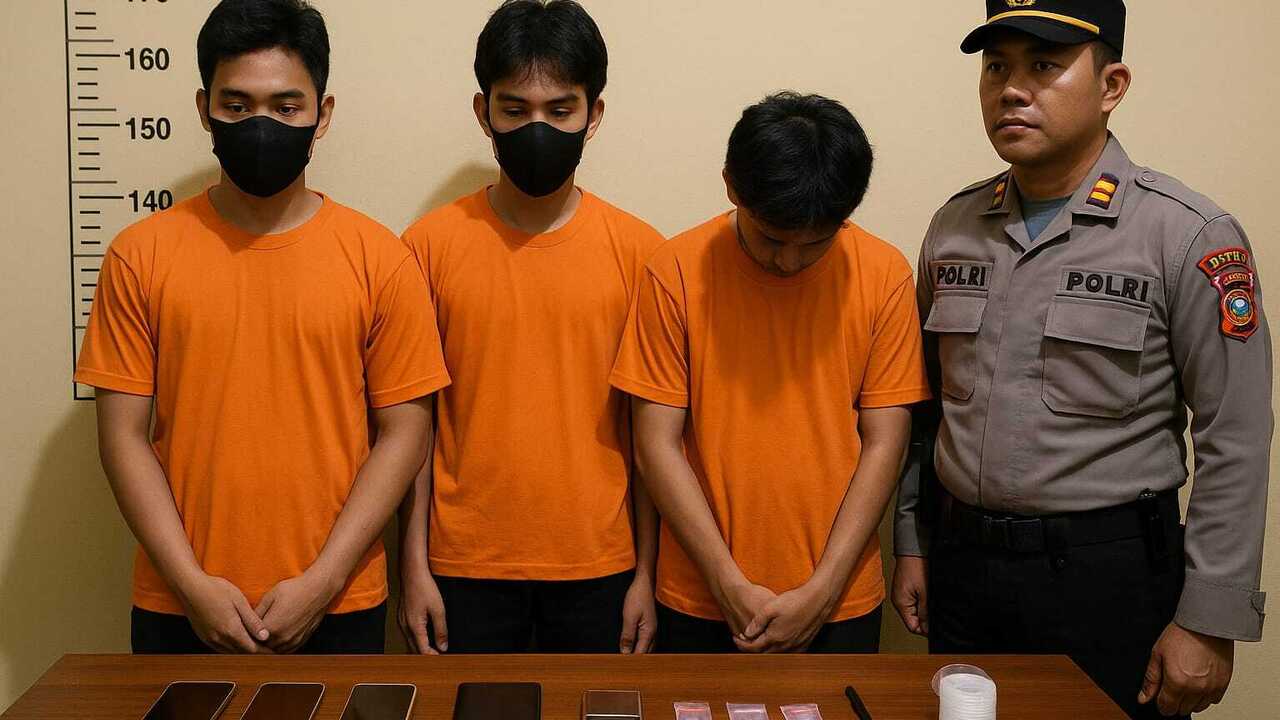 Tiga Remaja di OKU Digerebek Saat Pesta Narkoba di Hotel