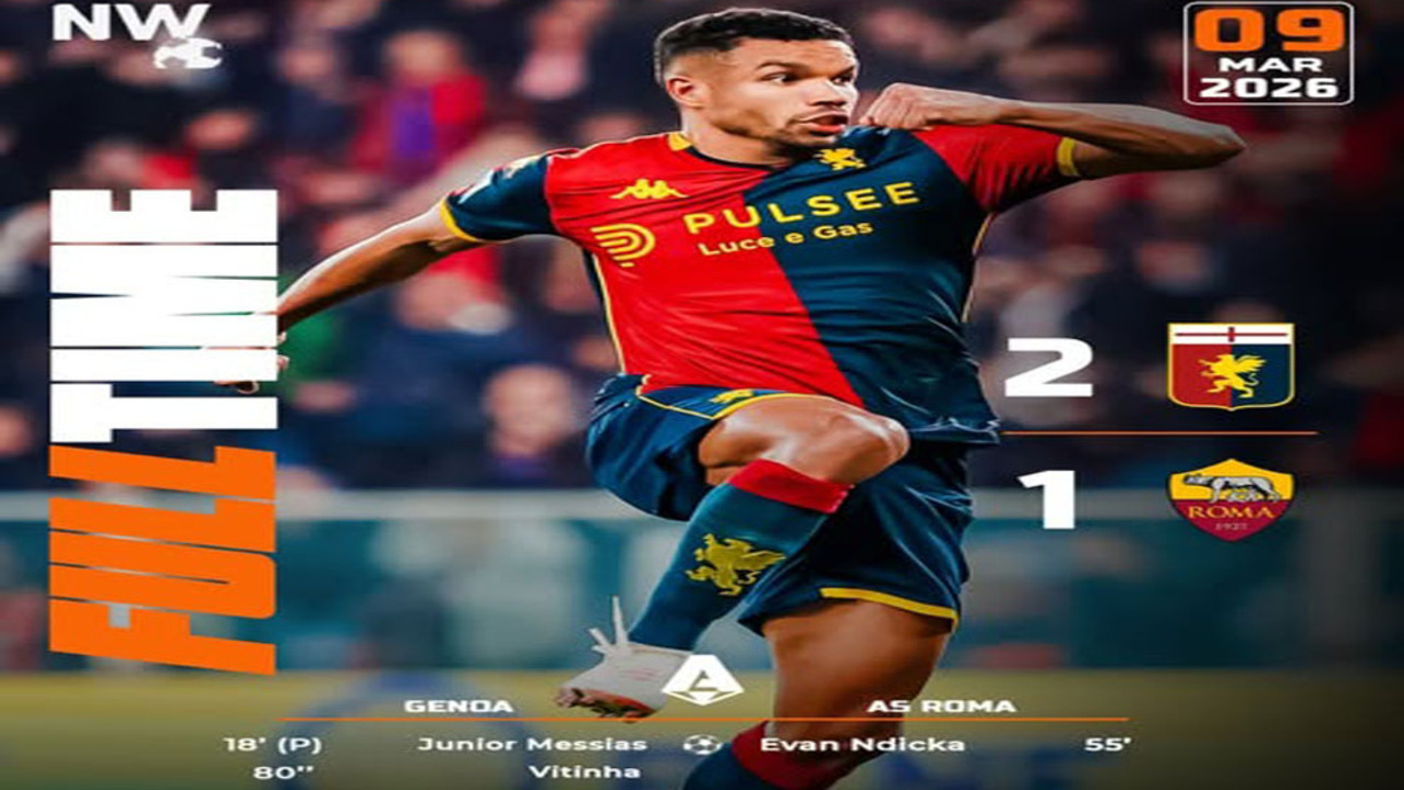 Hasil Genoa vs AS Roma 2-1: Roma Terlempar dari Empat Besar