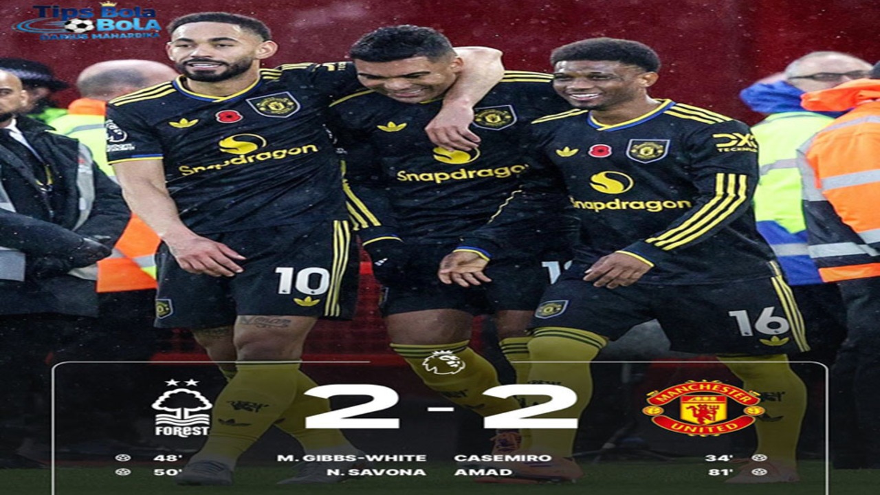Hasil Liga Premier Inggris 2025/2026: Forest Tahan Manchester United 2-2