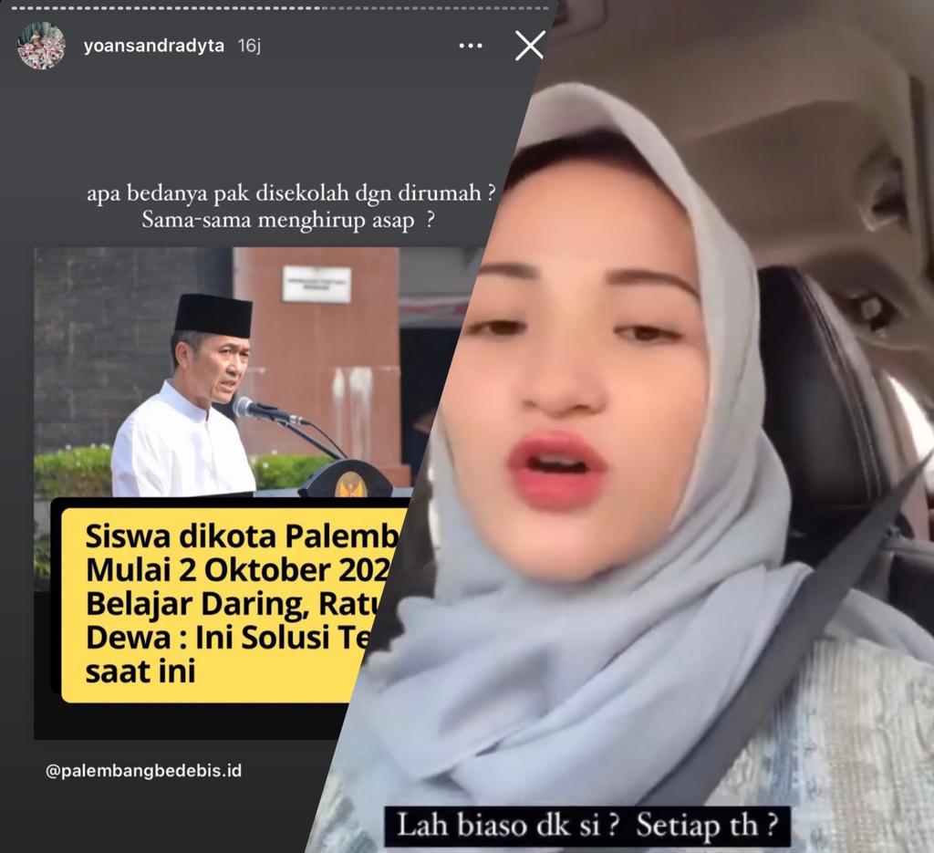 Selebgram Palembang Lagi-Lagi Viral! Remehkan Kabut Asap Lewat Ungguhan Story Instagram, Nitizen Geram