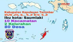 5 Kecamatan Penduduk Paling Ramai di Kabupaten Kepulauan Tanimbar Calon Ibukota Provinsi Maluku Tenggara Raya