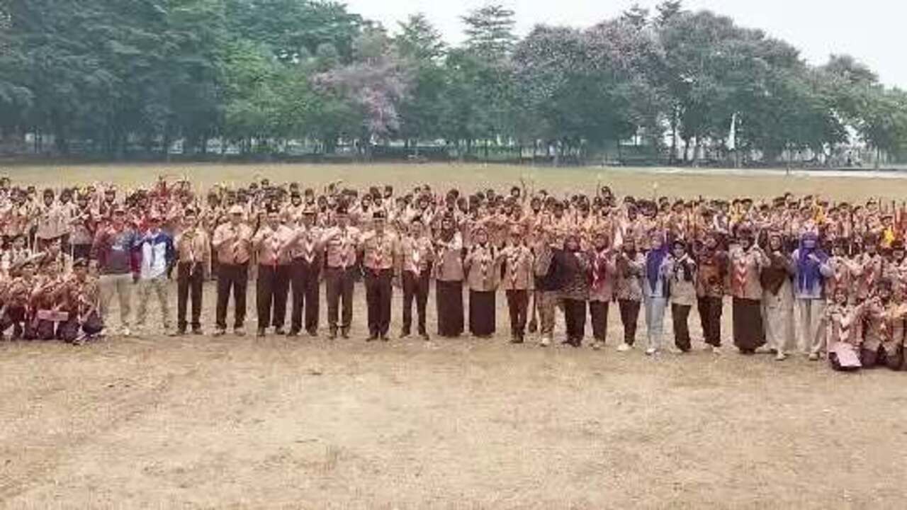 Ribuan Pramuka OKU Hiking Sumpah Pemuda