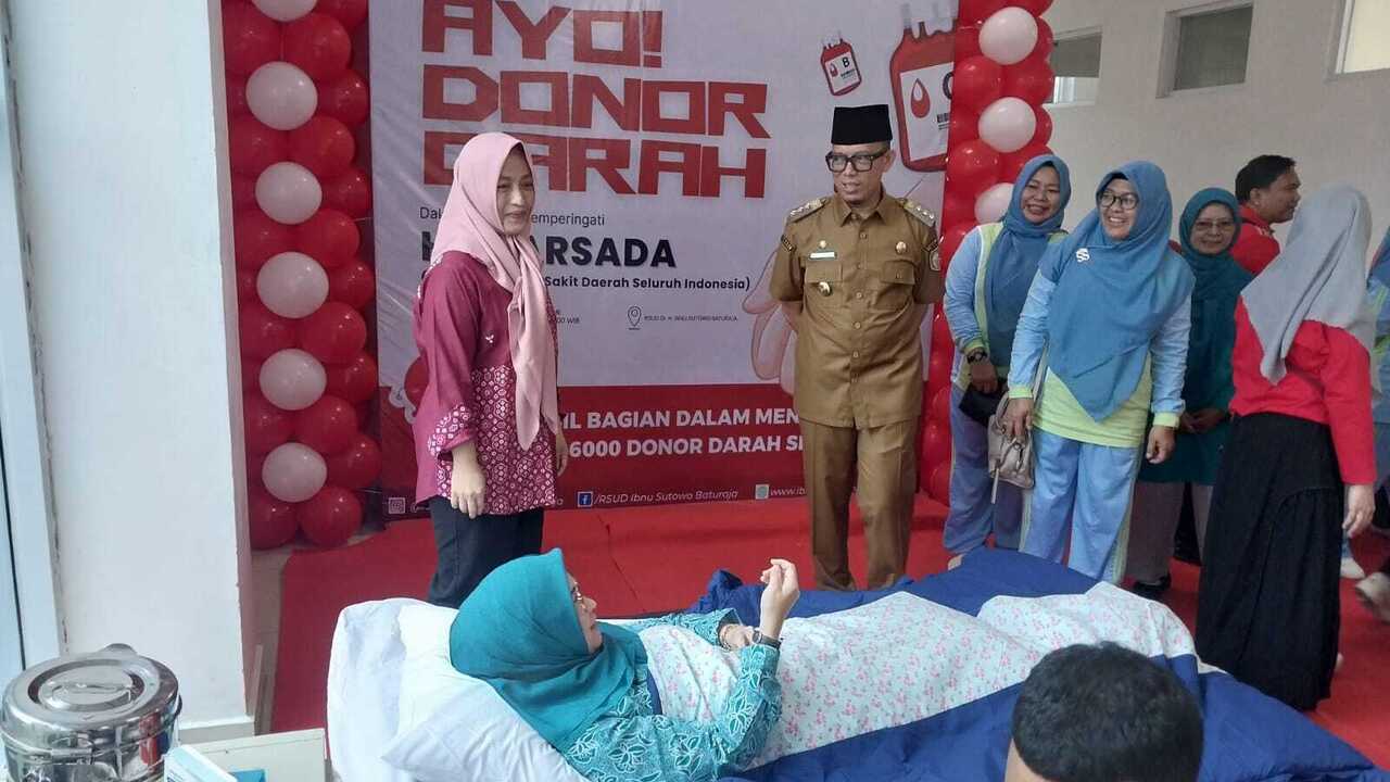 Bupati OKU Apresiasi Donor Darah Masal RSUD Ibnu Sutowo Baturaja