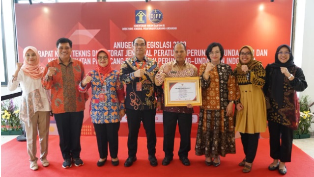 Kemenkumham Sumsel Peroleh Penghargaan 'Anugerah Legislasi 2023'