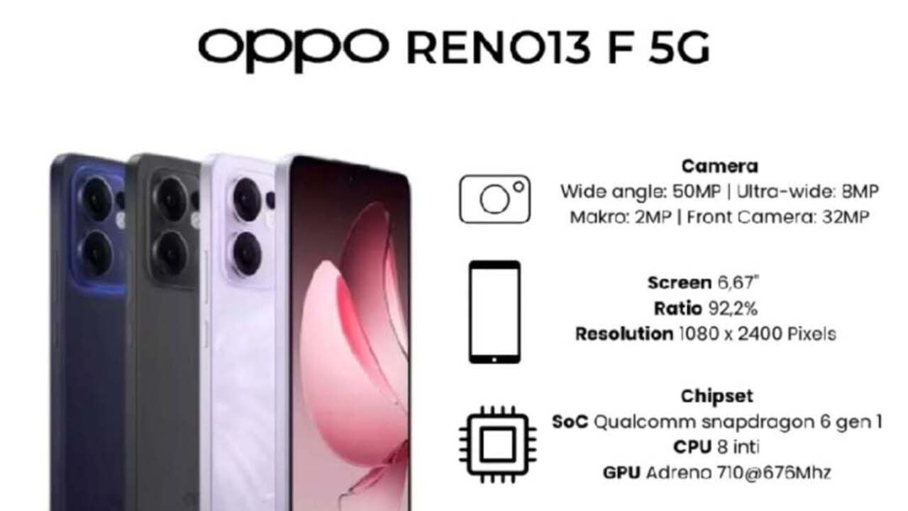 Oppo Reno13 F 5G Hadir dengan Dual Sertifikasi Tahan Air, Performa Kencang, dan Desain Premium