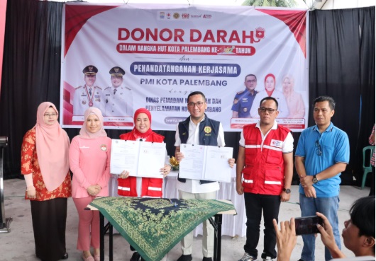 Butuh 7.000 Kantong Darah per Bulan, PMI MoU dengan Damkar Palembang