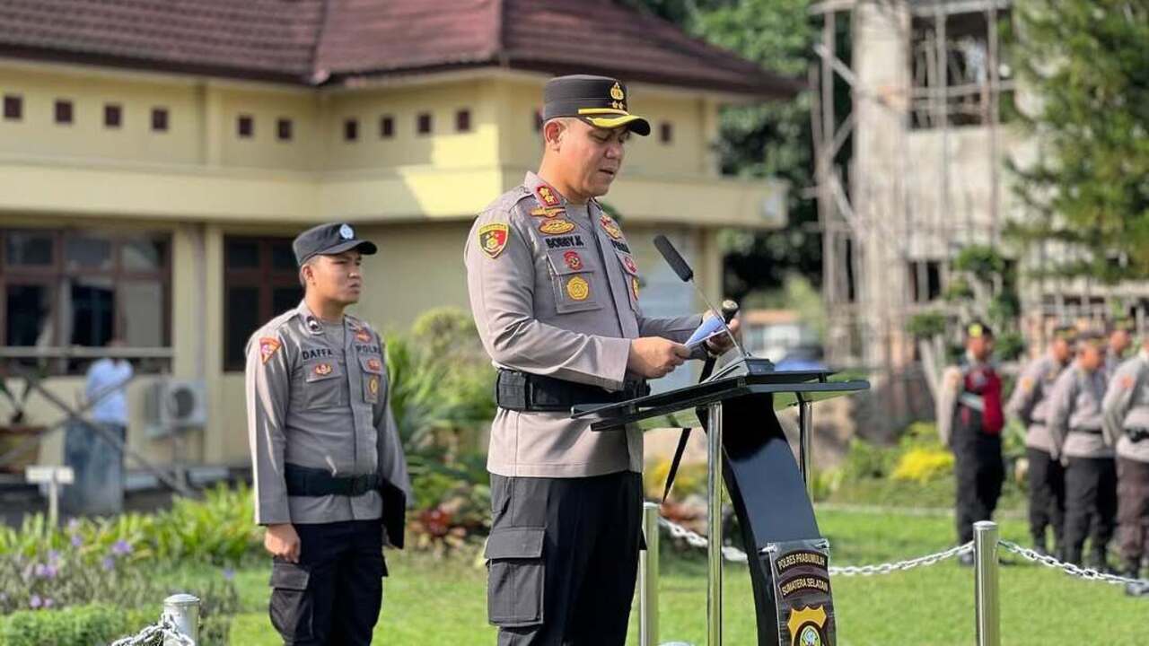 Gelar Apel Kesiapsiagaan Hadapi Bencana Hidrometeorologi, Kapolres Prabumulih: Kita Ingin Semuanya Siap