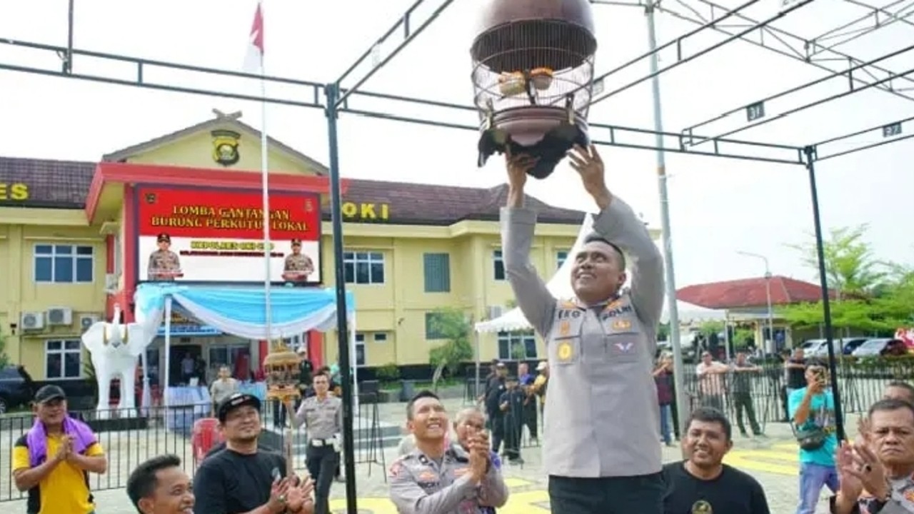 Adu Kualitas Suara, Kapolres OKI Cup Nyalakan Semangat Komunitas Burung Perkutut