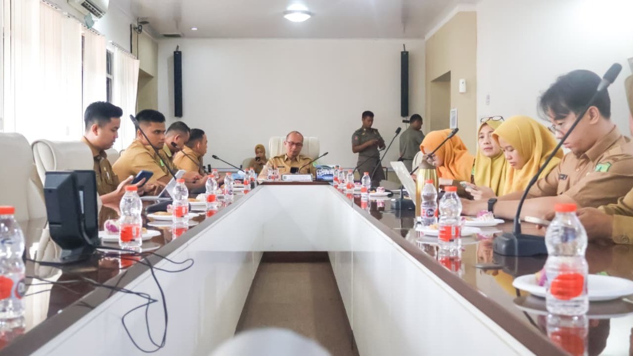 Pemkab Muba Ikuti Rakor Virtual Bahas Pengendalian Inflasi dan Program Strategis Nasional