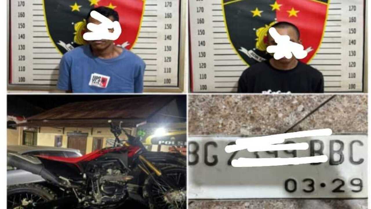 Dua Pelaku Curat Dibekuk Polsek Sanga Desa, Motor Trail dan Uang Tunai Diduga Jadi Sasaran