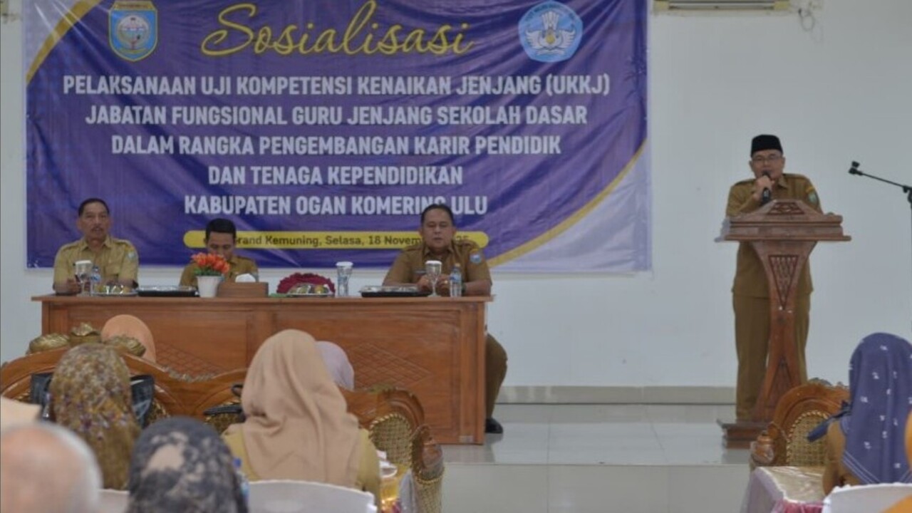 103 Kepala Sekolah di OKU Ikuti Sosialisasi UKKJ