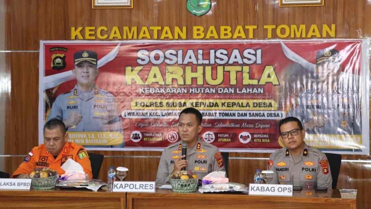 Cegah Karhutla Sejak Dini, Kapolres Muba Tekankan Peran Aktif Kepala Desa