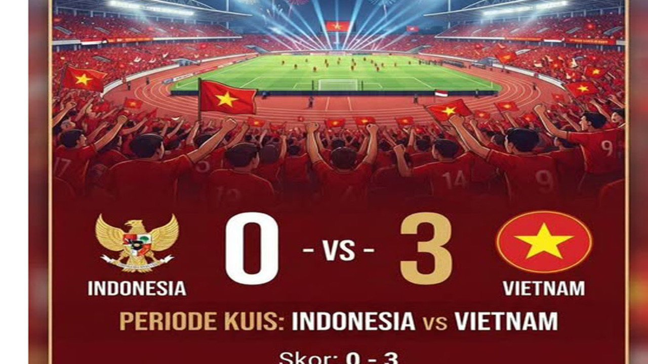 Hasil Piala AFF 2026: Indonesia Kalah Telak 0-3 Dari Vietnam.