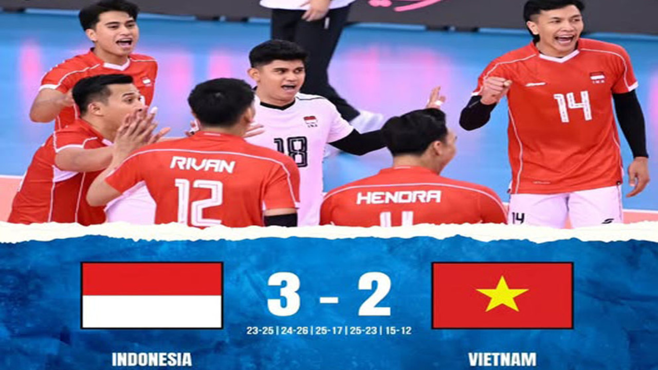 Indonesia Kalahkan Vietnam 3-2 di AVC Nations Cup 2025, Lolos ke Perebutan Peringkat 5