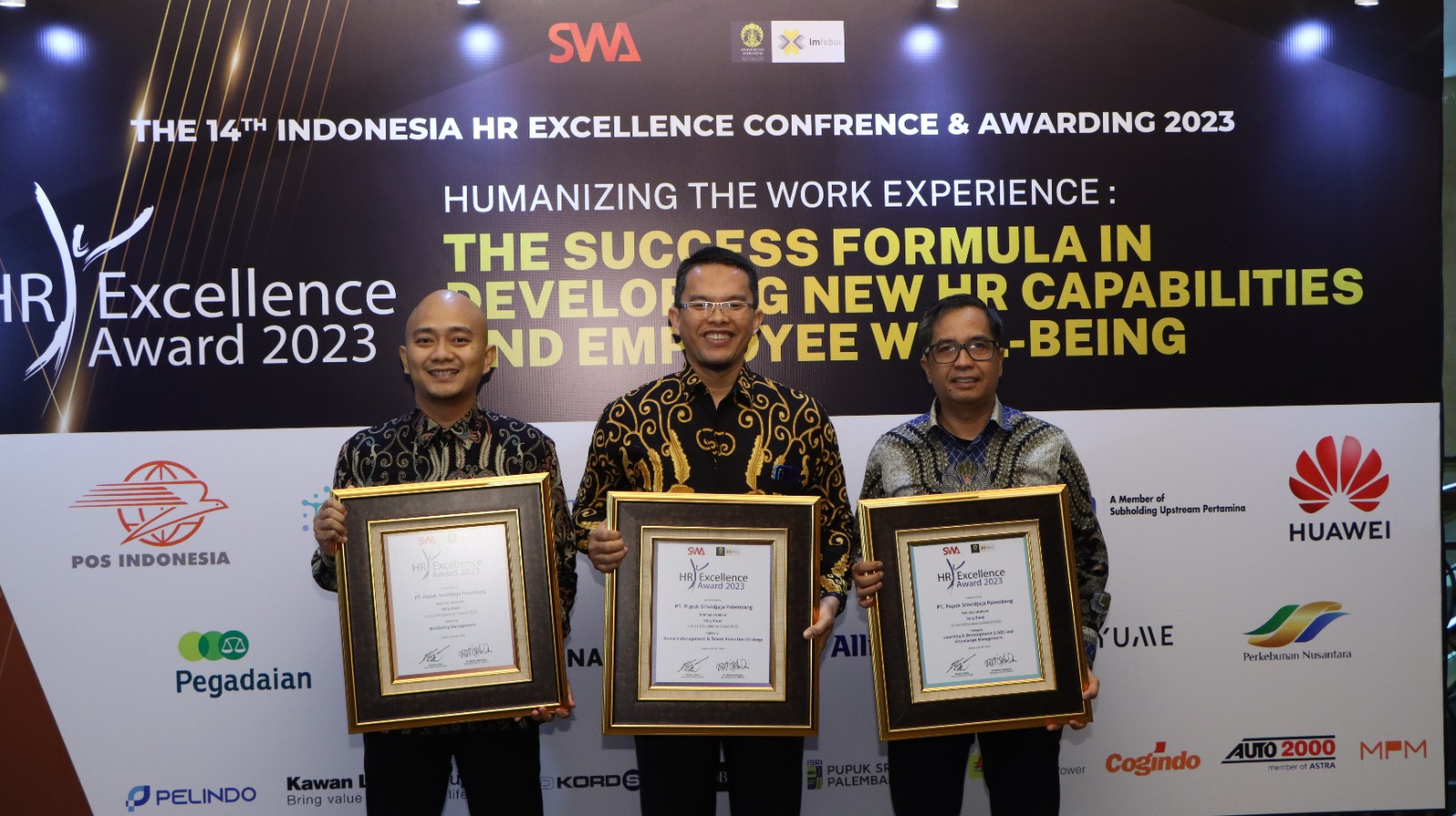 Pusri Raih Penghargaan HR EXCELLENCE Award 2023