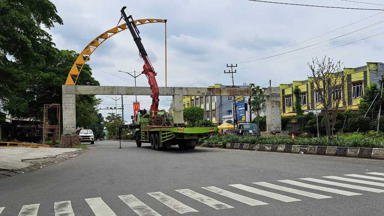 Tanpa APBD, Perbaikan Tahap Kedua Gerbang Selamat Datang Prabumulih Ditarget Rampung 2026
