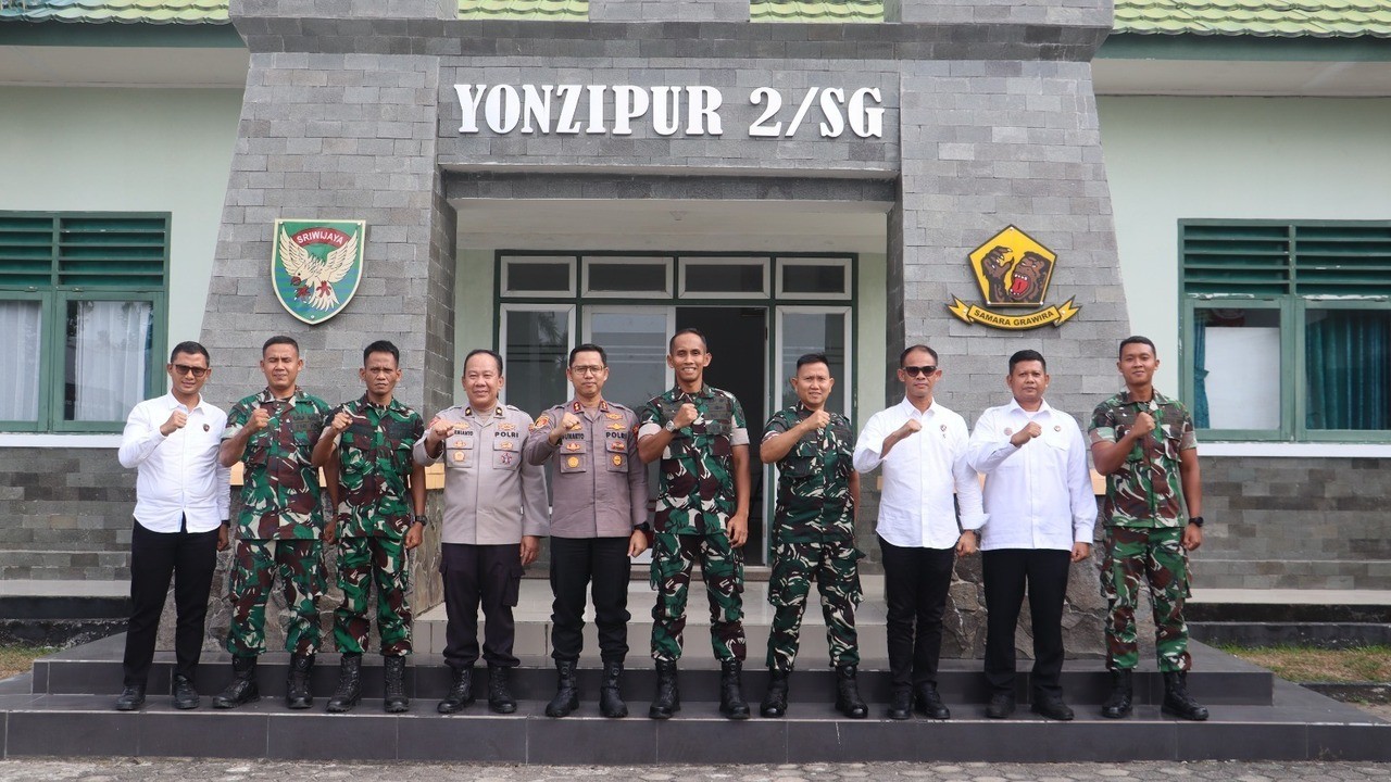 Datangi Markas Yonzipur 2/SG, Kapolres Prabumulih: Bagian Perkuat Soliditas dan Sinergitas
