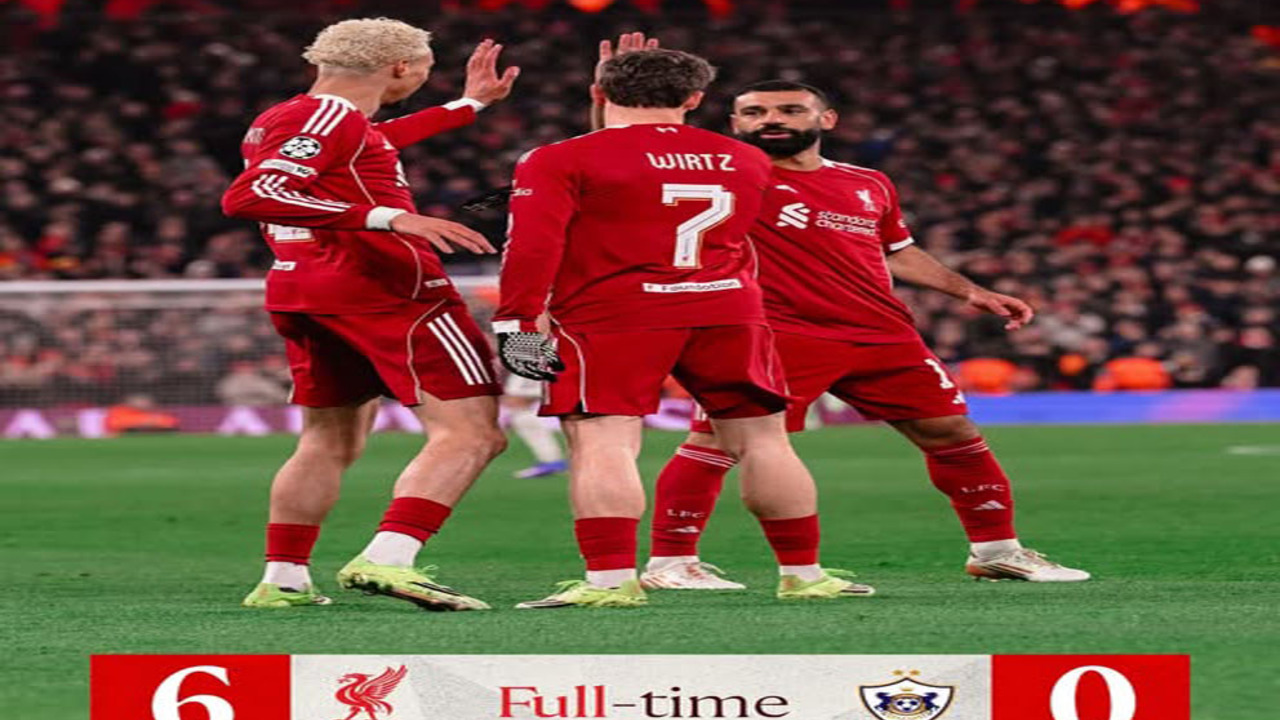 Hasil Liga Champions Liverpool Lumat Qarabag 6-0, Melaju ke Babak 16 Besar.