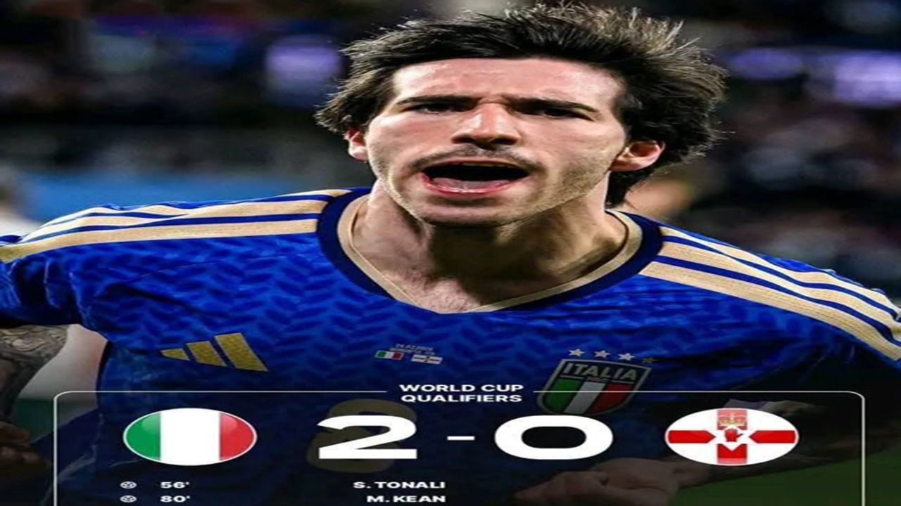 Hasil Final Playoff Piala Dunia 2026: Italia Tumbangkan Irlandia Utara 2-0.