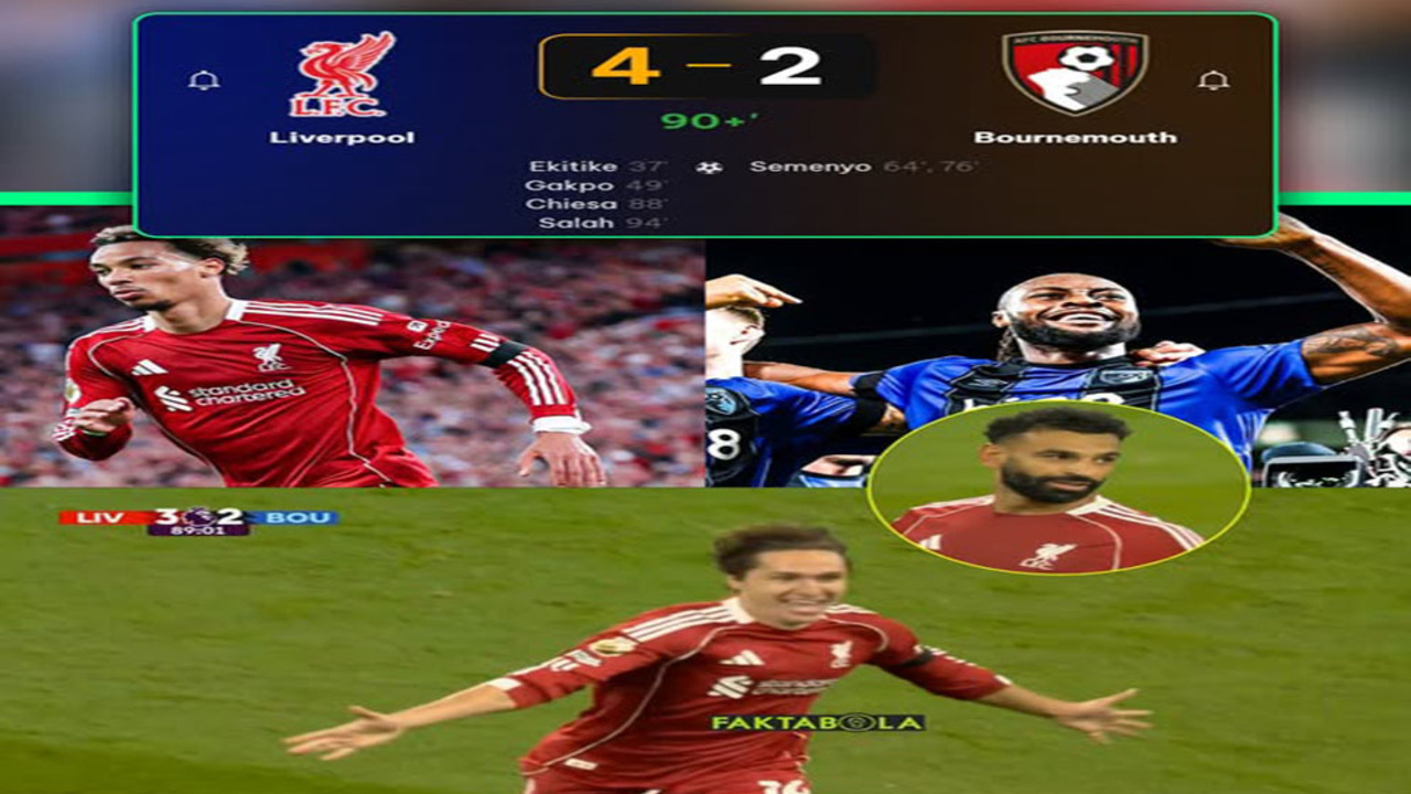 Liverpool Menang Dramatis 4-2 Atas Bournemouth di Laga Perdana Premier League 2025/26