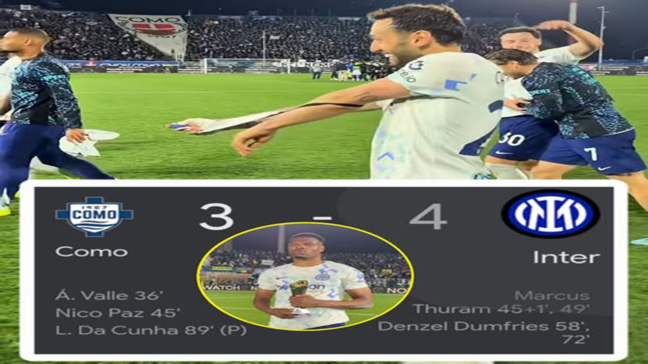 Hasil Liga Seri A: Comeback Inter Milan! Tertinggal 2-0, Nerazzurri Hajar Como 4-3. 