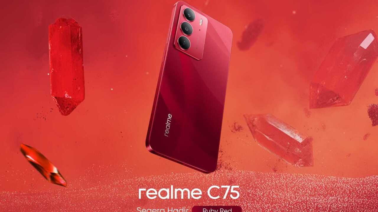 realme Umumkan Warna Baru Ruby Red untuk realme C75, Tampil Lebih Berkelas dan Stylish