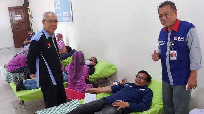 Samsat Prabumulih Kembali Sumbangkan 35 Kantong Darah