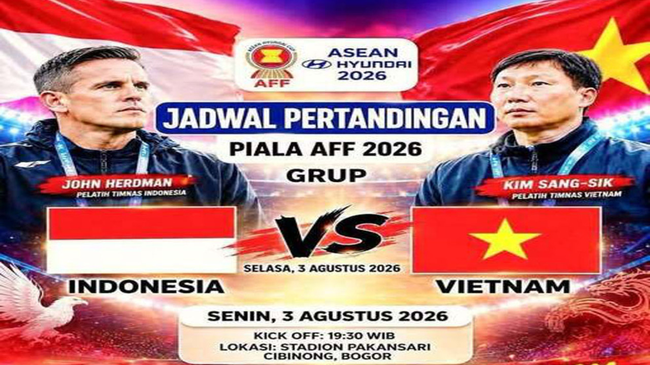 Prediksi Dan Jadwal Indonesia Lawan Vietnam ASEAN Hyundai Cup 2026.
