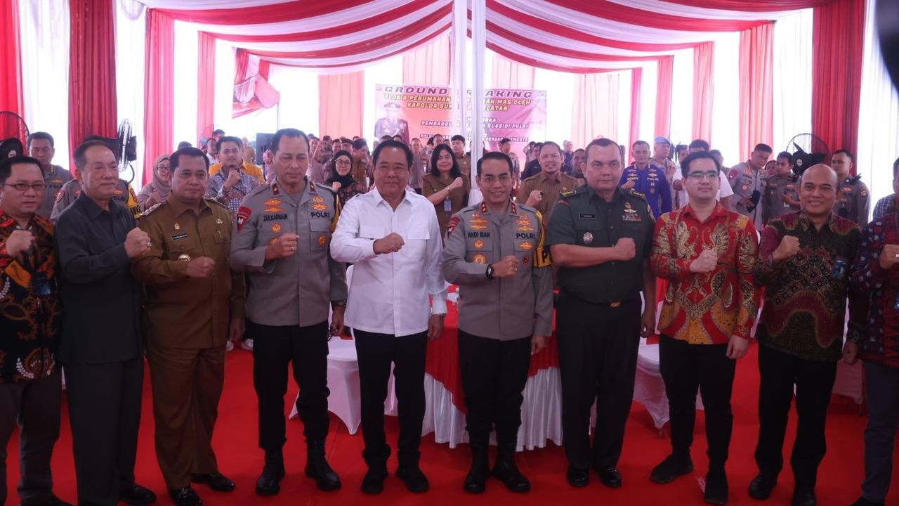 Wagub Sumsel Cik Ujang Groundbreaking  Pembangunan Rumah Subsidi Layak Huni Bagi Pegawai dan Polri 