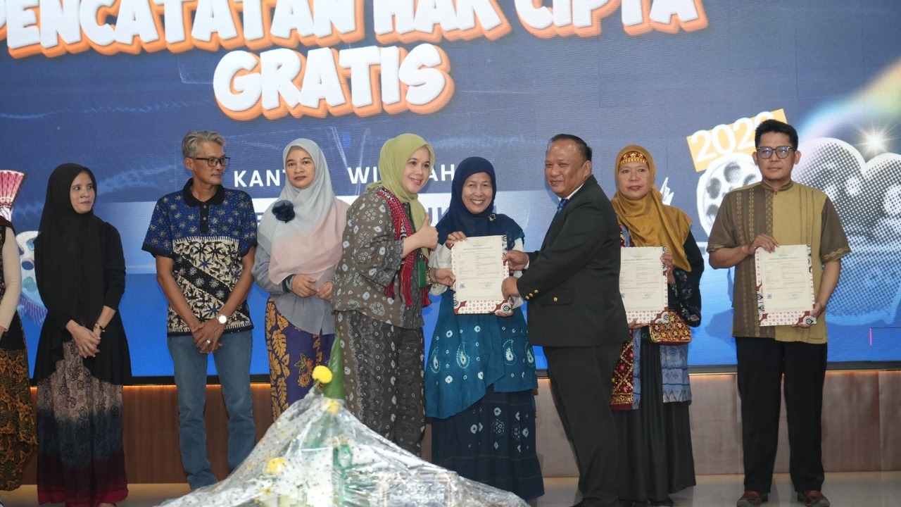 Peringati Hari Pengayoman ke-81, Kanwil Kemenkum Sumsel Sukseskan Program 1000 Hak Cipta Gratis Se-Indonesia