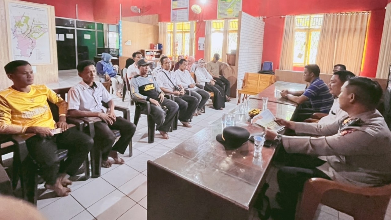 Cegah Kebakaran Lahan, Kapolsek Rambang Sosialisasi Karhutla 