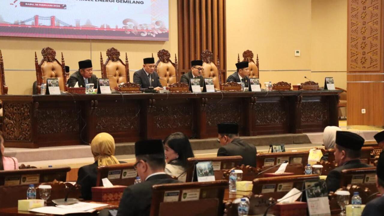 Kemenkum Sumsel Hadiri Rapat Paripurna DPRD, Bahas Raperda Sumsel Energi Gemilang dan Hasil Reses