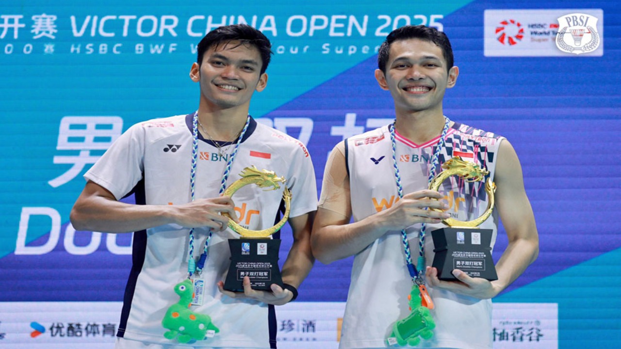 Fajar/Fikri Juara China Open 2025, Akhiri Puasa Gelar Super 1000 Pebulutangkis Indonesia