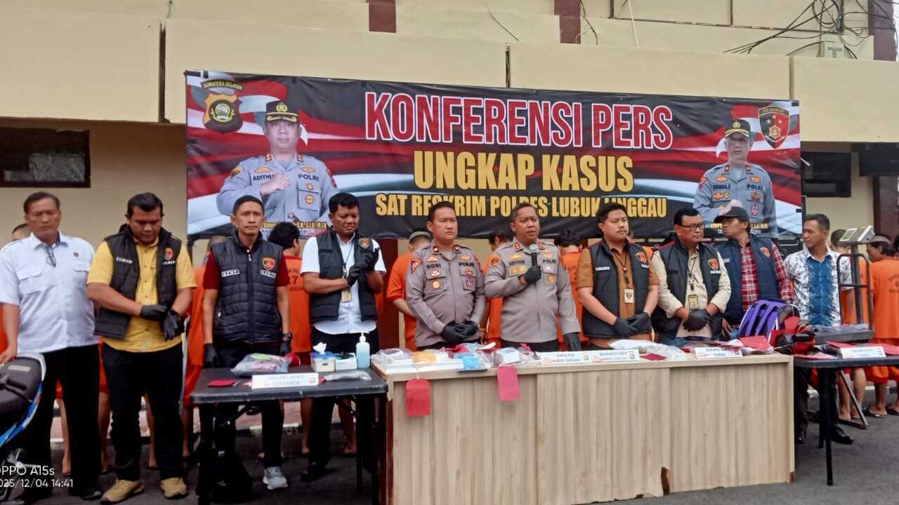 Polres Lubuklinggau Amankan 24 Tersangka, Termasuk Can Beruge Yang 17 Kali Keluar Masuk Bui