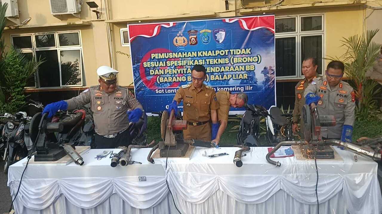 Satlantas Polres OKI Amankan 15 Unit Kendaraan Motor Tanpa Kelengkapan Surat Sah