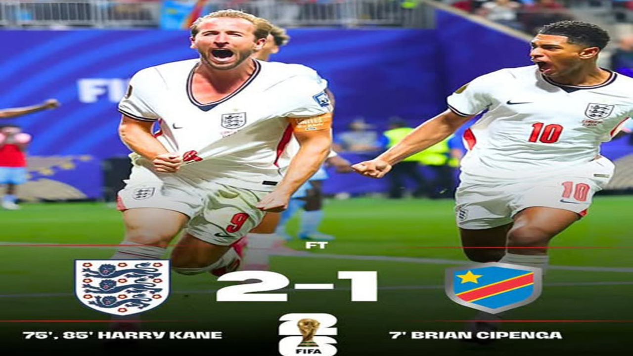 Piala Dunia 2026: Inggris Comeback Dramatis, Singkirkan RD Kongo 2-1.