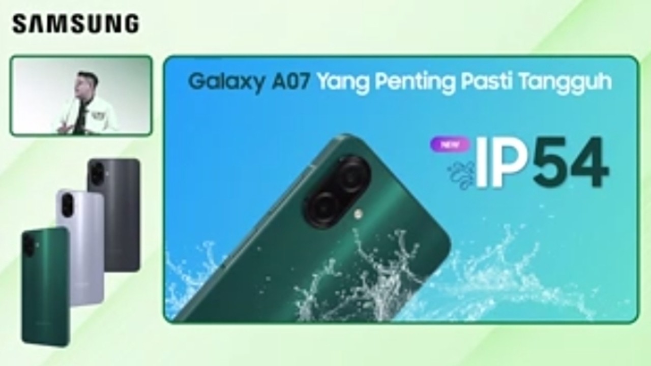 Galaxy A07 performa mumpuni, desain stylish, kamera 50MP, lengkap untuk kamu yang aktif