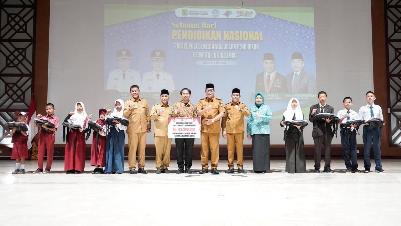 Peringati Hardiknas, Bupati Muba HM Toha Dan Wakil Bupati Rohman Ajak Seluruh Elemen Tingkatkan Kualitas Pendi