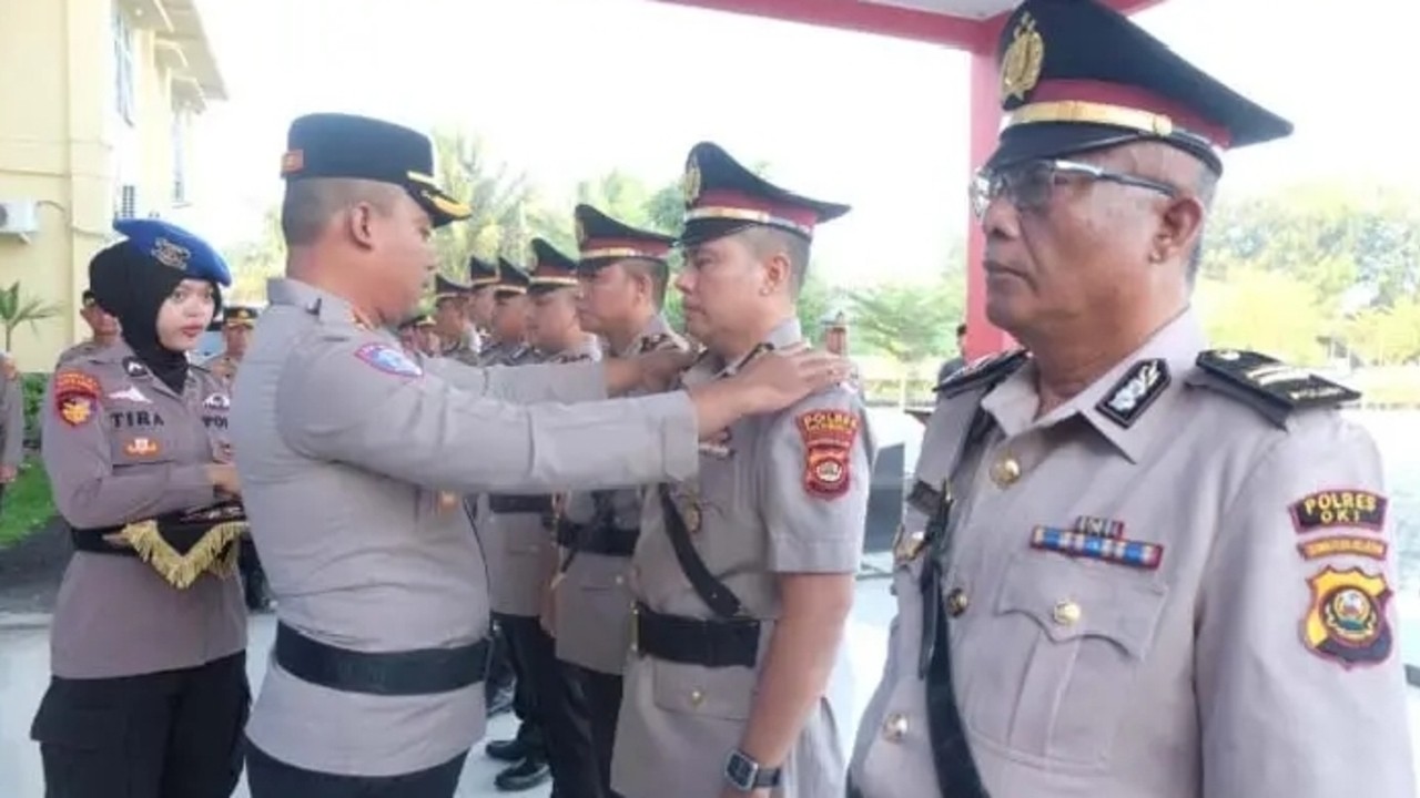 Sertijab di Lingkungan Polres OKI, Empat Kapolsek Berganti