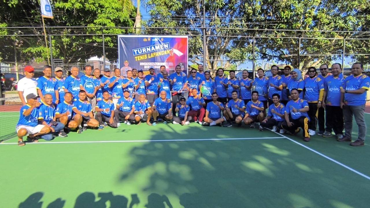 Ajang Sportivitas dan Silaturahmi, Polres Prabumulih Gelar Turnamen Tenis Lapangan HUT Bhayangkara ke 79
