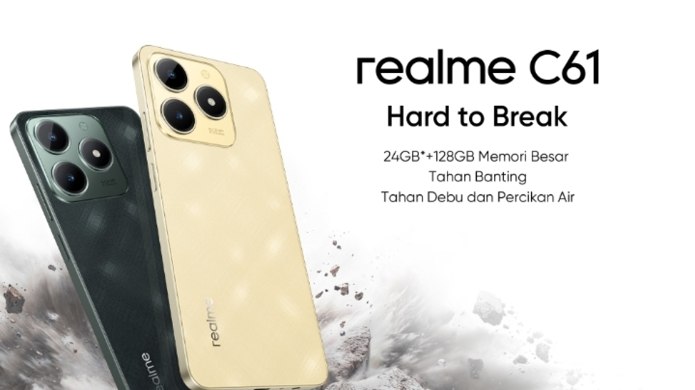  Realme C61 Nyaman Digenggam : Dengan Body yang Ramping dan Lekukang yang Halus