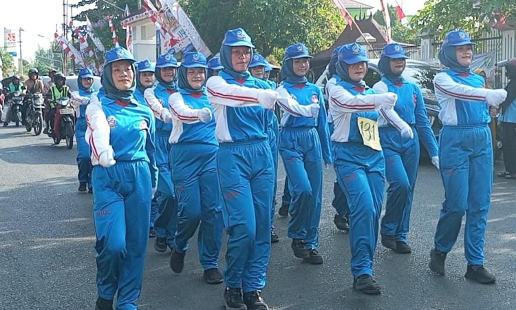 Semarakkan HUT RI ke-79, Pelajar di OKU Ikuti Lomba Gerak Jalan