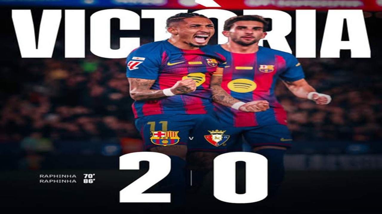 Hasil LaLiga Spanyol Tadi Malam: Dua Gol Raphinha Antar Barcelona Makin Kokoh di Puncak.