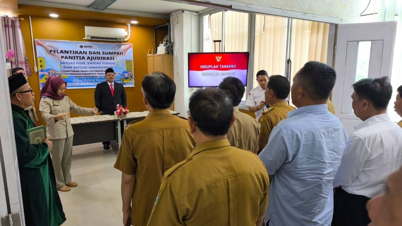 Kantor Pertanahan OKU Lantik Tim Ajudikasi dan Satgas PTSL 2025