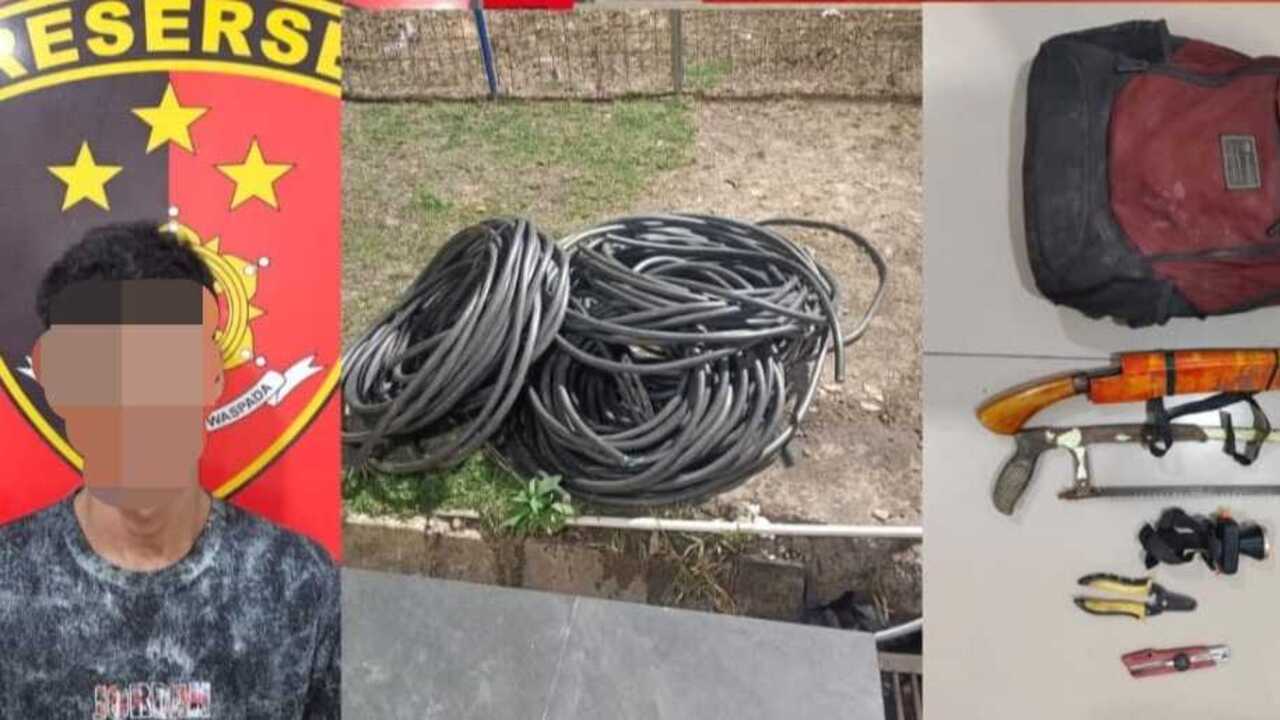 Curi Kabel Rp72,8 Juta, Pemuda 22 Tahun Dibekuk