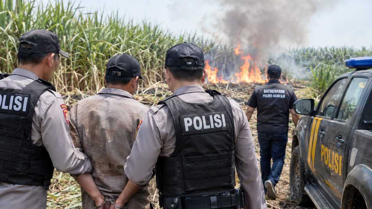 Terduga Pembakar Lahan Tebu PTPN VII Cinta Manis Dilepas, Polisi Masih Kumpulkan Alat Bukti