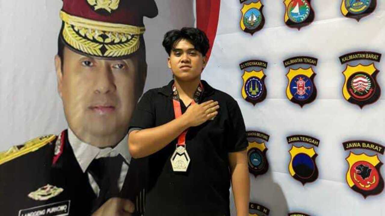Kejurnas Taekwondo Kapolri Cup 6, Bripda Dzaky Sumbang Mendali Perak untuk Polres Lubuklinggau