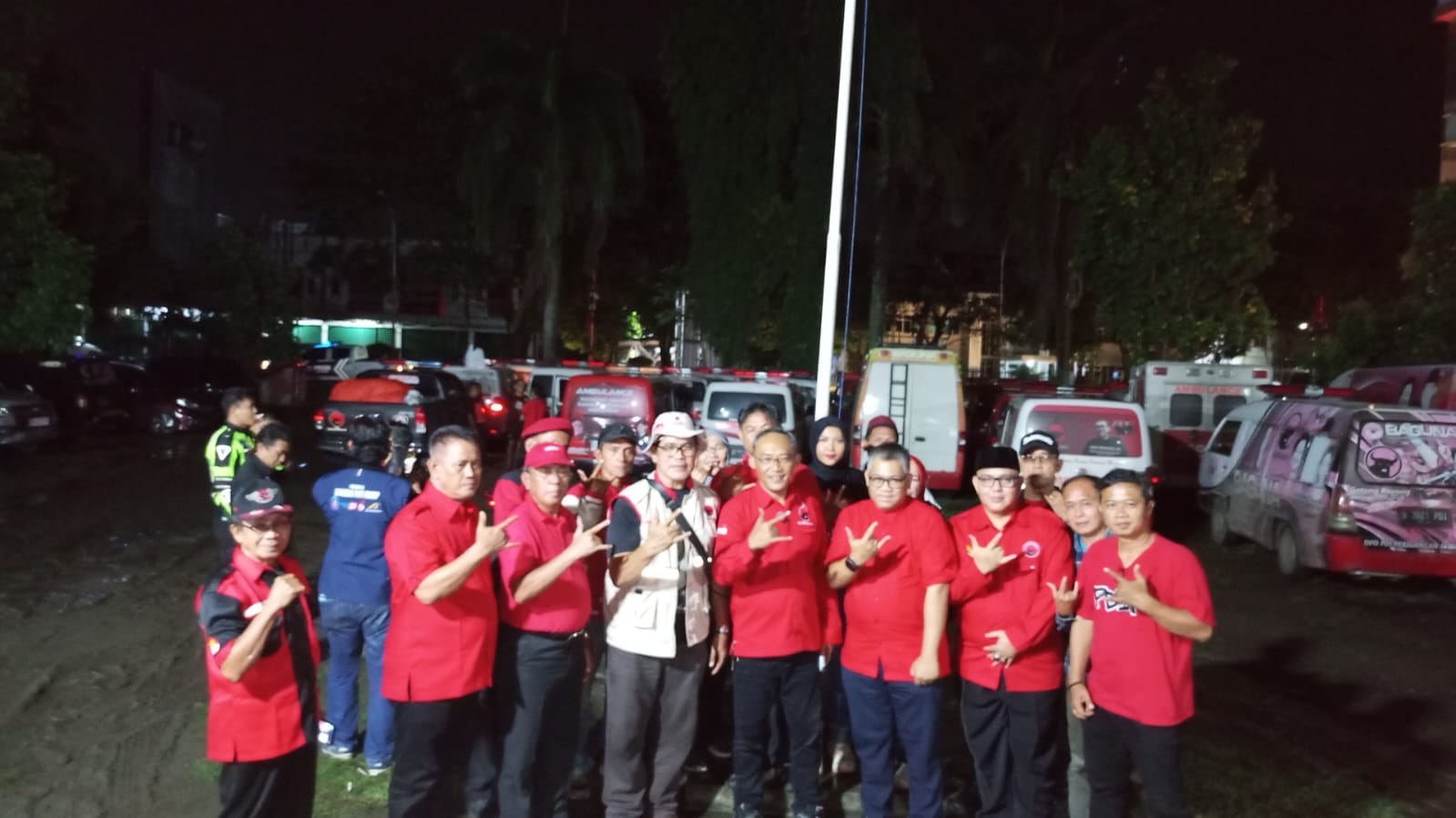 DPC PDIP Muara Enim Sambut Tim Kemanusiaan PDI Perjuangan