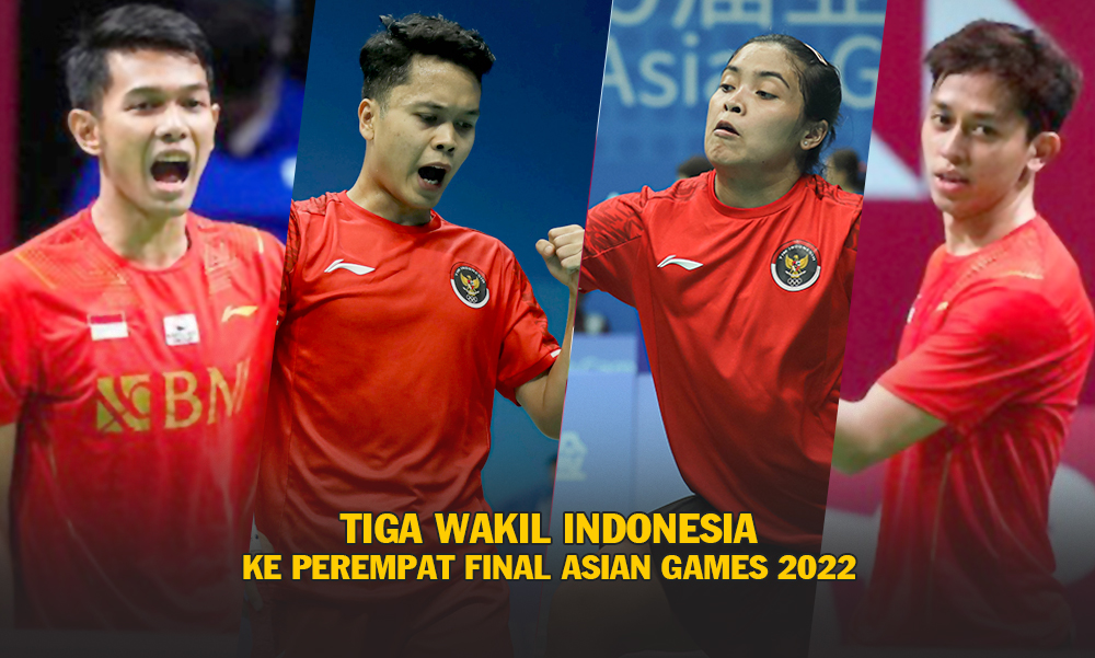 Rekap Asian Games 2022 Badminton: Indonesia Sisakan Tiga Wakil Bertarung di Perempat Final
